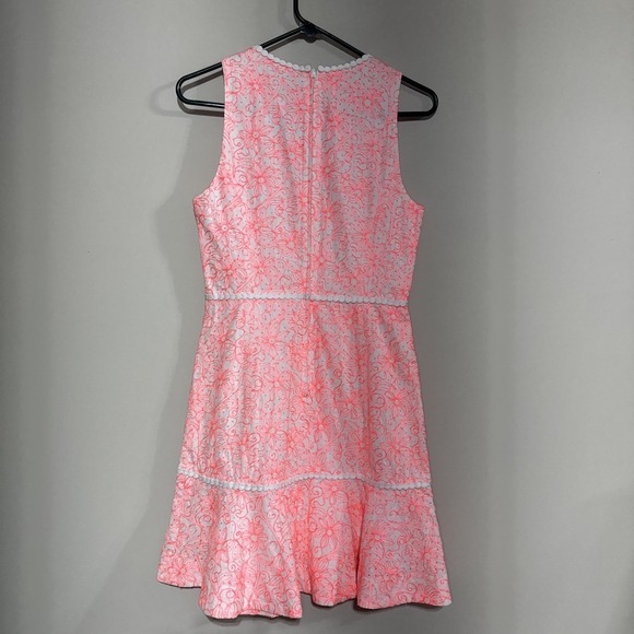 Lilly Pulitzer Ellen Embroidered Lasercut Dress Size 2 - Picture 7 of 15